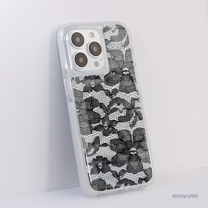 Étui de téléphone portable tendance sexy en tissu fin tissé en dentelle PC TPU TPE résistant aux chocs pour Iphone 15 14 Pro Max - Product Image 5