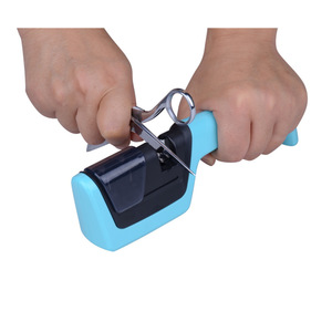 Manual Scissors Sharpener With <b>Tungsten</b> Steel Blades Multi Grit For Kitchen Household Use Stainless Steel ND 071 - Product Image 1