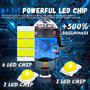 Faros Delanteros LED Chenlang de 3 Pulgadas, Súper Brillantes, Haz Alto/Bajo, 156W/90W, Ventiladores Dobles, Láser, LHD/RHD, Lente de Proyector Bi-LED Plano, H4 H7 90005 - Product Image 3