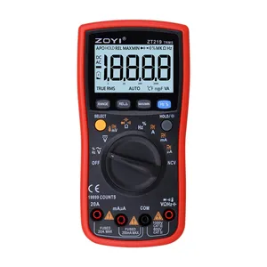 Multimeter Digital presisi tinggi kualitas tahan lama 4 bit Semi 19999 hitungan ZT219 Multimeter Tester