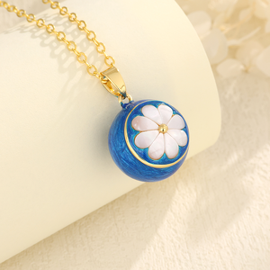 Pendentif Clochette Angélique Fleur Bleue Changda, Llamador <span class=keywords><strong>De</strong></span> Angeles, Collier Cadeau Fête des Mères pour Femme, Petite Amie, Elle - Product Image 2