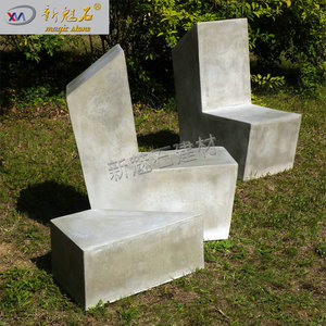 Nuevo Conjunto de Bancos de Hormigón para Exteriores Magic Stone, Estilo Moderno Minimalista, Material GRC UHPC, Tamaño Personalizado, Muebles de Jardín - Product Image 2