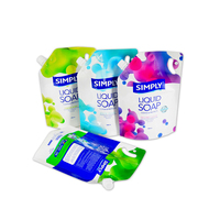 Emballage de savon liquide en plastique laminé étanche avec bec verseur