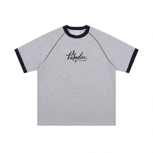 T-shirts surdimensionnés en coton lourd 100 % personnalisables pour homme, manches raglan, impression numérique, vente en gros - Product Image 1