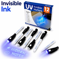 Stylo lumineux magique violet 2 en 1, lumière noire UV, stylo à encre invisible, jouets éducatifs pour l'apprentissage