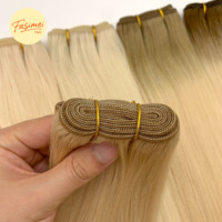 Extensions de cheveux humains vierges européens à double trame, confectionnées à la machine, pour usage professionnel en salon, toutes les couleurs disponibles