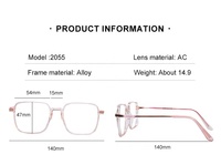 2024 venta al por mayor Unisex grandes marcos ópticos de moda logotipo personalizado gafas de PC con diseño de bloqueo de luz azul patrón sólido