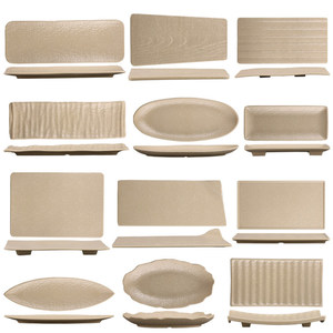 Creative hot pot tableware for Chongqing-style hot pot, Northeast-style barbecue <b>plates</b>, <b>melamine</b> imitation earthenware, rustic - Product Image 1
