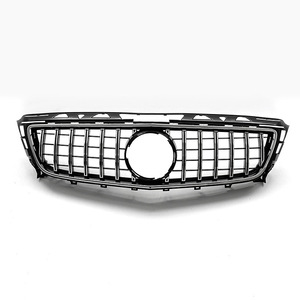 Parrilla Mercedes-Benz para modelos CLS-Class W218 GT 2012-2014, completamente negra y plateada, malla de parachoques delantero de ABS - Product Image 3
