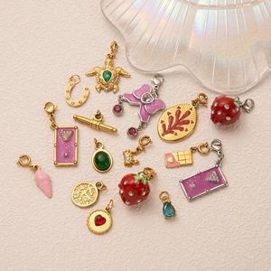 ของตกแต่งเคลือบเงาแบบน่ารัก |   จี้ห้อยทำจากสแตนเลสสตีลเคลือบทอง 18K PVD สำหรับทำเครื่องประดับ DIY |   กันน้ำ ป้องกันอาการแพ้ และทนทาน - Product Image 2