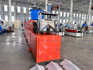 Máquina formadora de tejas metálicas para copas de techo, de acero coloreado, con control PLC y motor para drenaje de techos - Product Image 5