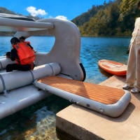 Passerelle gonflable pour bateau, plateforme flottante pour bateau, passerelle flottante gonflable marine pour piscine / mer