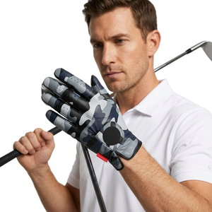 Gant de golf camouflage en cuir de mouton de qualité supérieure, respirant, antidérapant, souple, performant, pour sports de plein air, à enfiler pour homme - Product Image 1