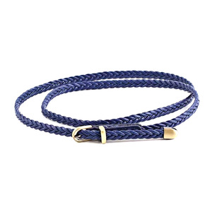 Vestido retro de 0,8 cm de ancho, 10 colores, decoración de ocio para <span class=keywords><strong>mujer</strong></span>, botón de aguja, cuerda fina, Cinturón trenzado de cuero sintético tejido - Product Image 6