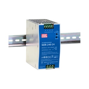 หมายถึงแหล่งจ่ายไฟราง DIN NDR-<span class=keywords><strong>240</strong></span>-24 24V 240W มาตรฐาน10A อินพุต90-264VAC รับประกัน3ปีเหมาะสำหรับอุตสาหกรรม - Product Image 1