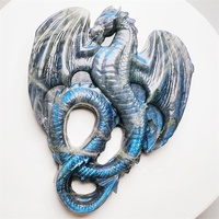 Vente en gros en vrac de pierre de labradorite bleue Flash Figurine animale en cristal de quartz Statue de dragon volant Autre artisanat en cristal