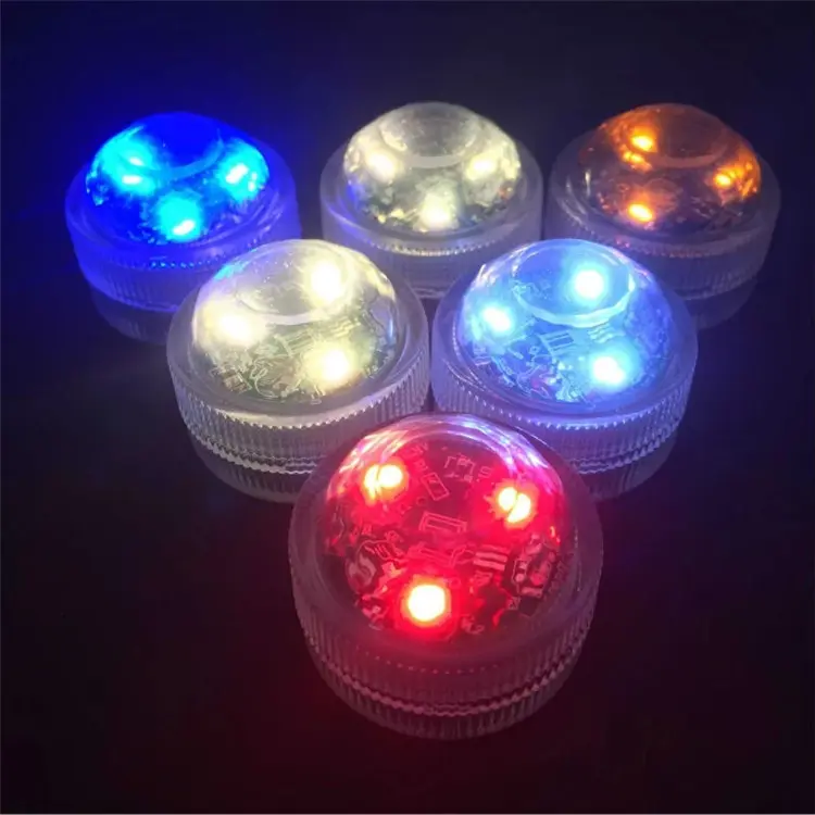 Batterie betriebenes RGB-LED-Licht Tauch fern gesteuerte wasserdichte Kerze Tee lichter für Pool hochzeit Weihnachts feier