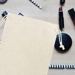 ถุงผ้าแคนวาสขนาดเล็กพิมพ์โลโก้ตามสั่ง พร้อมเชือกผูก สำหรับใส่ของขวัญ เป็นมิตรต่อสิ่งแวดล้อม ใช้ซ้ำได้ - Product Image 4