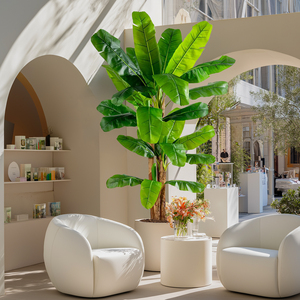 Mô Phỏng Nhựa Nhân Tạo Chuối <span class=keywords><strong>Musa</strong></span> Basjoo Cây Chuối Thân Thiện Với Môi Bền Trong Nhà Ngoài Trời Nhà Vườn Sinh Nhật - Product Image 1