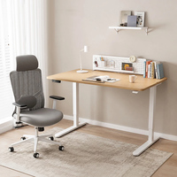 Bureau électrique réglable en hauteur, poste de travail informatique en bois, pliable à 90 degrés, gain de place, table d'étude pour la maison et le bureau