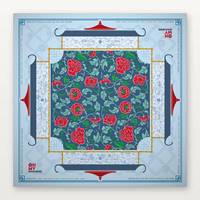 Tapete de Mahjong Plegable de Lujo con Diseño de Pavo Real Amarillo, Antideslizante, de Caucho Natural, con Reducción de Ruido, Portátil, para Juegos de Entretenimiento