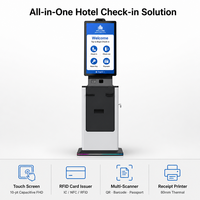 Kiosco de Autoregistro para Hoteles 24/7 Sin Personal, Dispensador de Tarjetas RFID, Escáner QR, Impresora de Recibos, Reduce Costos Laborales, OEM