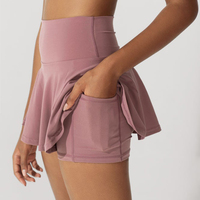 Huachen personnalisé Tennis jupe Fitness bas femmes Sport jupe sous-vêtements culottes athlétiques jupes pour dames