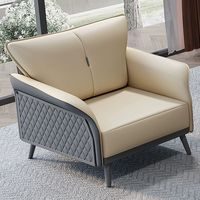 Ensemble de canapés inclinables de loisirs en cuir haut de gamme, design moderne, pour bureau, bon design, canapé 1+1+3