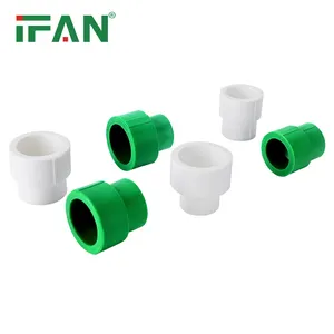 IFAN Low Cost PPR Fittings PN25 DIN Green White Reducing Socket Plastic PPR Pipe Fittings