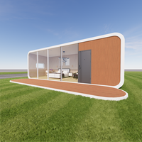 Maison conteneur de bureau extérieure isolée moderne de luxe, maison mobile capsule économique