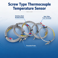Sekrup Metrik M6/M8 Tipe K/E Termokopel ODM/OEM Sensor Suhu PT100 Probe M6*1.0mm Termoresistor Baja Tahan Karat