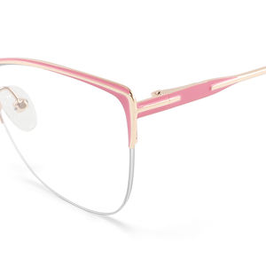 Nouvelles lunettes de vue élégantes <span class=keywords><strong>pour</strong></span> femmes YIXUN OPTICS, monture en métal pleine bordure, verres acryliques, œil de chat, <span class=keywords><strong>pour</strong></span> la plupart des visages - Product Image 3