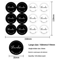 Étiquettes adhésives personnalisables en papier couché noir et blanc imprimées en couleur, en stock, pour emballages de café, lait et thé