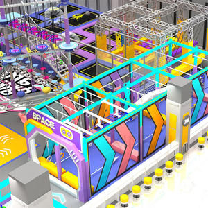 Équipement personnalisé <span class=keywords><strong>de</strong></span> terrain <span class=keywords><strong>de</strong></span> jeu intérieur sur le thème <span class=keywords><strong>de</strong></span> l'espace pour les centres commerciaux avec Trampoline Park et Ninja Warrior Course - Product Image 5