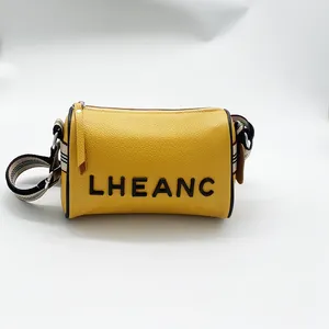 Bolsa de mão de couro, feminina, com alça, para mão, de ombro, casual