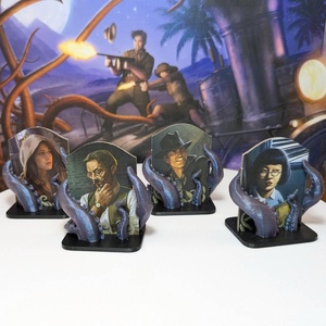 Supports d'investigateurs en acrylique personnalisables (OEM/ODM) compatibles avec le set Eldritch Horror (lot de 4) - Product Image 2