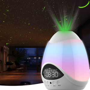 Mini Modern LED Galaxy Starry Sky Star <b>Projector</b> Night <b>Light</b> with Alarm Clock and Color Changing RGB Lamp for Room Decoration - Product Image 1