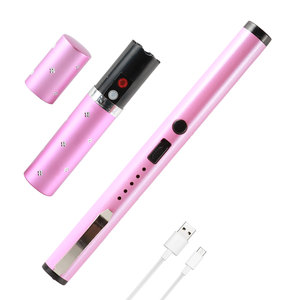 <b>Pink</b> Rechargeable Flashlight Aluminum Alloy Body With USB Cable And Rhinestone Design Promotional Novelty <b>Gift</b> - Product Image 3