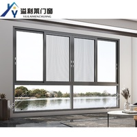 Fenêtres coulissantes horizontales en aluminium à double vitrage sur mesure, avec moustiquaire en acier inoxydable, isolation thermique, pour hôtel moderne et cuisine