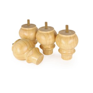 Pieds de meubles carrés en bois de hêtre de style mi-siècle pour chaise et canapé, vente en gros, remplacement DIY - Product Image 2