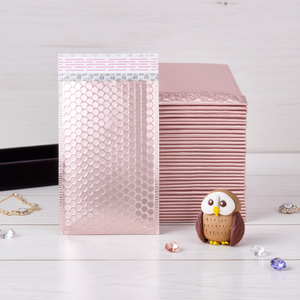 Enveloppes à bulles métalliques or rose 5 x 9 pouces, paquet de 250, enveloppes d'emballage pour bijoux imperméables avec doublure en aluminium pour Se - Product Image 2