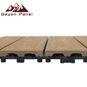 ウェイオン モダンデザイン 32*32cm WPC 木質プラスチック床材 滑り止め 防水 屋外 庭 テラス 公園 簡単設置 - Product Image 2
