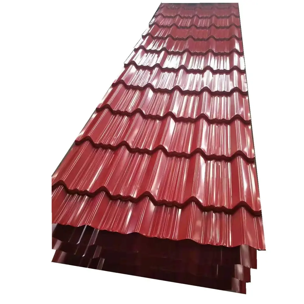 Top Quality RAL Color Coated PPGI Color Coated Prefab House Roof Tile Sheets Zinc Galvanized Metal Corrugated Roofing Sheets