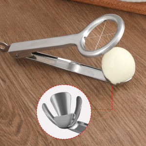 En stock Coupe-oeufs en acier inoxydable 304 durable Coupe-oeufs en métal multifonctionnel pour la maison - Product Image 1