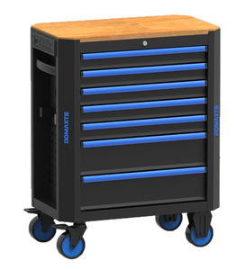 7 दराज औद्योगिक उपकरण ट्रॉली में 312 पीसी उपकरण, लॉक कीड लकड़ी के काम के शीर्ष फिक्स्ड कैस्टर और पावर बार - Product Image 2