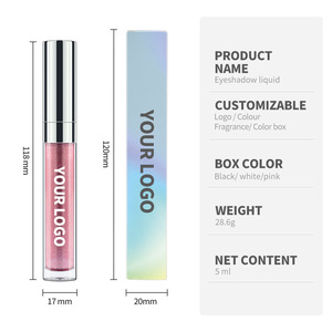 Nouvelle <span class=keywords><strong>fard</strong></span> à paupières liquide 5 couleurs Tube argenté Résistant à l'<span class=keywords><strong>eau</strong></span> Anti-bavures Longue tenue Extrêmement brillant <span class=keywords><strong>Fard</strong></span> à paupières liquide personnalisé - Product Image 5
