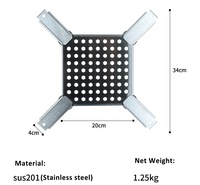 Barbecue pliant efficace en acier inoxydable pour extérieur avec design de chauffage en verre portable