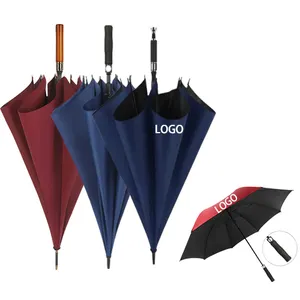 Melhor Qualidade Promocional Atacado Luxo 27 Polegada Auto Open Big Cheap WindProof Sunshade Golf Umbrella Com Logotipo Personalizado