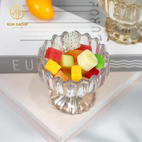 Verrerie de restaurant de fête de mariage personnalisée moderne coupe en verre de crème glacée pouding à dessert en cristal transparent pour la restauration