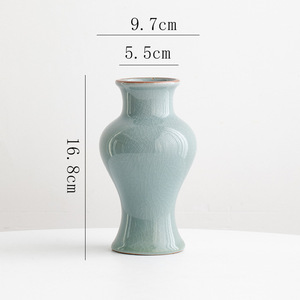 Jarrón de Cerámica Estilo Vintage con Función Hidropónica para Sala de Estar, Entrada, Decoración con Flores Secas o Frescas - Product Image 6